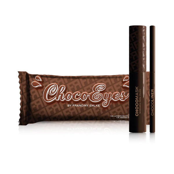 KIT FRAN CHOCOEYES MÁSCARA CILIOS MARROM E LÁPIS MULTIFUNCIONAL FRAN BY FRANCINY EHLKE